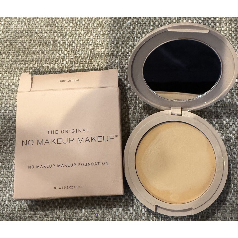 No Makeup Makeup Foundation Cream-Balm Formula Conceals Compact Lt/Med